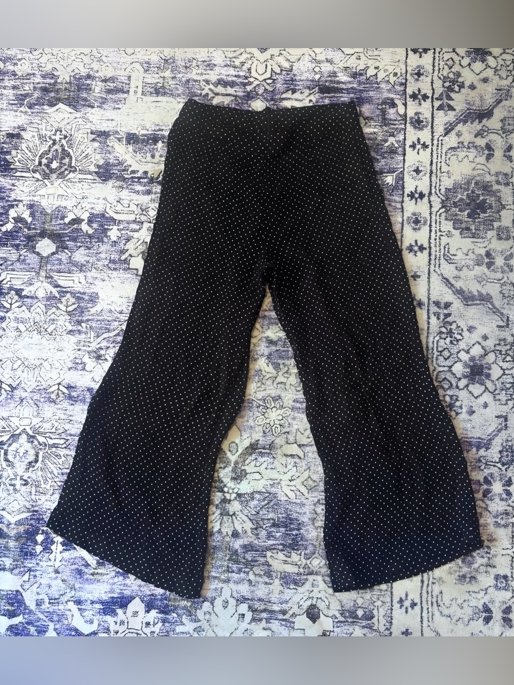 Revolve Blue Life Black & white polka dot culotte capri pants ~ size 4 - Picture 1 of 4